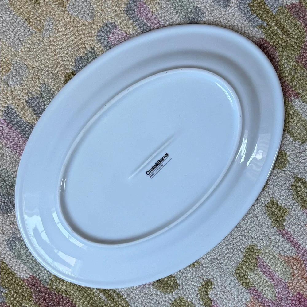 🐄Crate&Barrel Oval Cow Platter EUC Flavorful Rich Hearty Juicy Grassfed 11.75”
